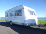 SOLD 2000 Hymer Nova fixed single bed 4 berth caravan + mover $28995