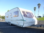 SOLD  2002 Abbey Spectrum 540 4 berth fixed bed twin axle caravan with solar panel, self containment cert and onboard fresh water $33995.00