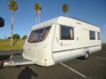 2006 Geist 4 berth caravan fixed twin single bed layout with separate shower. $29995.00